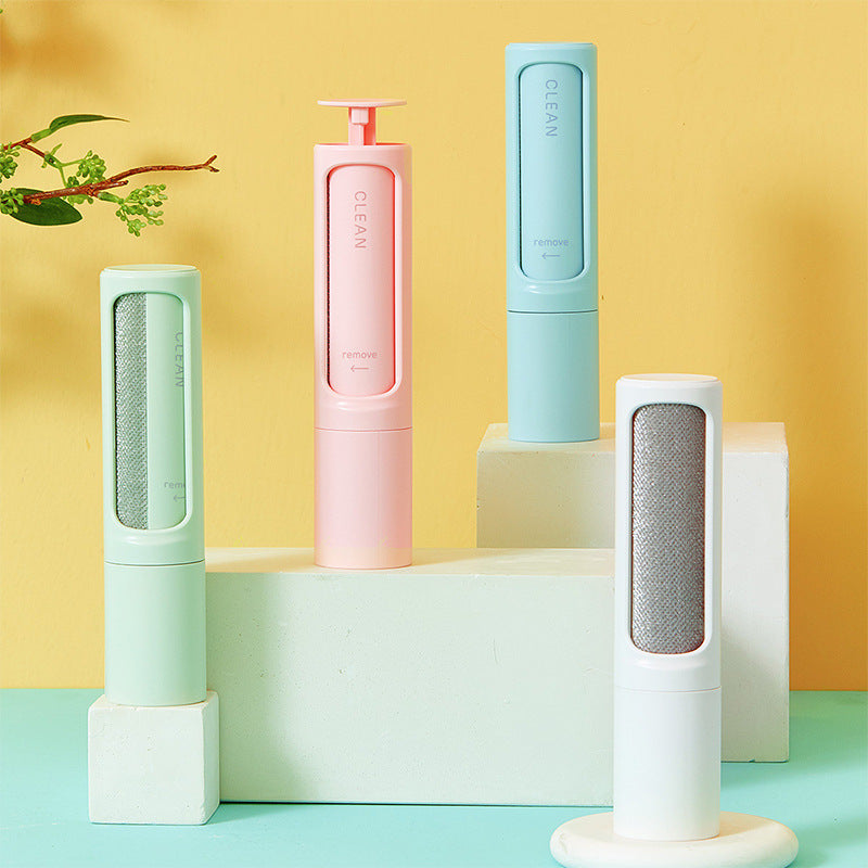 2-1 Reusable Pet Hair Remover Brush Lint Roller Portable Effective Self Cleaning Tool for Cat Dog Fur Hair Dust Removal Brush - My Store